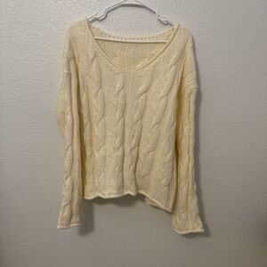 Cozy Cream Cable Knit Sweater